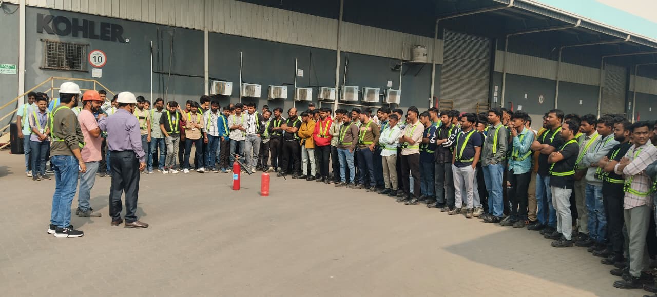 Guards in formation during site briefing