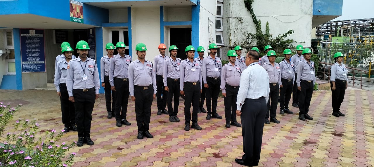 Site security team in formation